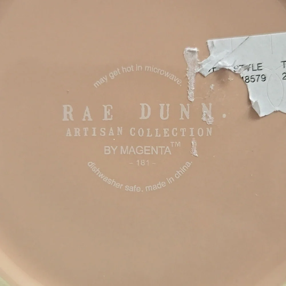 NWT Rae Dunn Set of Two Tan Pet Bowls